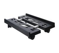 GetCoupon Support d'ordinateur à largeur réglable avec poulie amovible pouvant prendre en charge la plupart des tours d'ordinateur (noir/blanc) (noir)