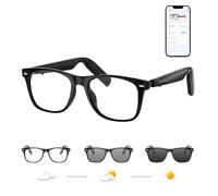 GetD ChatGPT Lunettes intelligentes pour homme et femme, traduction en temps réel AI avec 147 langues, lecture de musique 11 h, lunettes Bluetooth avec lentille photochromique pour un usage quotidien