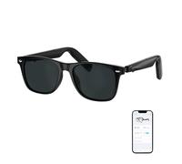 GetD Lunettes AI,Assistant AI optimisé par ChatGPT,Traduction AI,Lunettes intelligentes,Lunettes de Soleil polarisées,Lunettes de Musique Bluetooth Hommes/Femmes (Black Frame+Grey Lens)