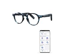 GetD Lunettes AI Intelligentes pour Hommes et Femmes, Lunettes Audio Bluetooth et Écouteurs à Oreilles Ouvertes et Assistant AI avec Traduction AI (Cadre Noir + Lentille Transparente)