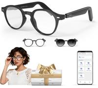 GetD Lunettes intelligentes, lunettes de soleil polarisées, lunettes de musique Bluetooth, batterie 11H pour homme/femme, écouteurs et lunettes 2 en 1 (GG24lite-C4)