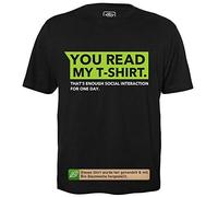 getDigital Interaction Sociale - T-Shirt Hommes pour Geeks avec Slogan Motif en Bio Coton Manche Courte Col Rond, 3XL