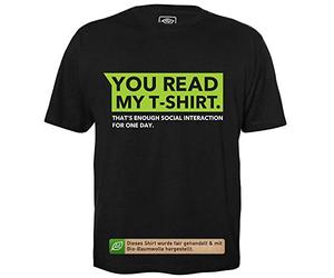 getDigital Interaction Sociale - T-Shirt Hommes pour Geeks avec Slogan Motif en Bio Coton Manche Courte Col Rond, L