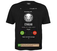 getDigital l'appel de Cthulhu - T-Shirt Hommes pour Geeks avec Slogan Motif en Bio Coton Manche Courte Col Rond, 4XL