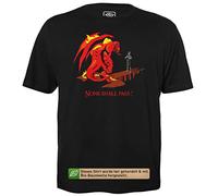 getDigital None Shall Pass - T-Shirt Hommes pour Geeks avec Slogan Motif en Bio Coton Manche Courte Col Rond, XL