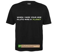 getDigital Pluton était Une planète - T-Shirt Hommes pour Geeks avec Slogan Motif en Bio Coton Manche Courte Col Rond, XXL