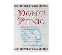 getDigital Torchon Don't Panic - Torchon de cuisine absorbant avec motif de science fiction - Torchon de cuisine 100 % coton - 50 x 70 cm