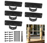Getdoublerich 5PCS de supports pour clôture en corde, supports en anneau pour cordes de bataille, ancrages pour clôtures en corde, garde-corps d'escalier, crochets muraux, crochets de plafond