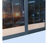 Getdoublerich Bande de feutre anti-condensation 8 cm x 5 m, ruban adhésif absorbant réutilisable pour fenêtres contre l'humidité, la rosée et le gel en hiver, marron