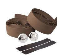 Getdoublerich Bande de guidon de vélo antidérapante en éponge absorbant les chocs 2000 mm avec extrémités de barre pour vélo de route, VTT, poussette, raquette, canne à pêche, noir