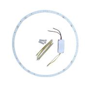 Getdoublerich Bande LED semi-circulaire incurvée pour ventilateur de plafond, 18 W/27 W/36 W pour SMD pour montage en surface, plastique transparent moderne pour source d'éclairage