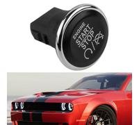 Getdoublerich Bouton poussoir d'arrêt d'allumage chromé pour bague pour Dodge pour Challenger Caravan pour Jeep Grand pour Cherokee pour Commander pour Chrysler 300 2008-2016 1FU931X9AC