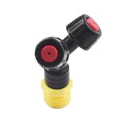 Getdoublerich Buse de pulvérisation agricole réglable à double sortie pour têtes d'arrosage cyclone, noyau en acier inoxydable et cuivre-aluminium, 5,5 x 4,6 cm, filetage de 10,2 cm, noir et jaune