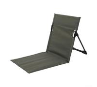 Getdoublerich Chaise de plage pliante, siège de camping portable avec dossier intégré, léger et confortable, chaise pour bord de mer, festivals et voyages en voiture (vert kaki)