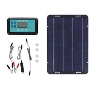 Getdoublerich Chargeur de panneau solaire 40 W 18 V avec contrôleur pour voiture, camping-car, yacht, moto, mainteneur de batterie polycristallin pour camping