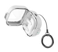 Getdoublerich Coque de sécurité antichoc pour Samsung Galaxy Buds 4/Buds 4 Pro, coque blindée en ABS robuste avec porte-clés, protection intégrale, coque portable légère