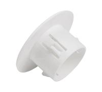 Getdoublerich Couvercle de grille de ventilation en plastique PP blanc pour trous de climatisation, rosace décorative résistante à la chaleur avec fonction obturateur (40-100 mm)