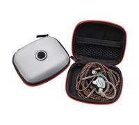 Getdoublerich Étui pour écouteurs en EVA avec fermeture éclair pour KZ ZS10 Pro, ZSN, ED9, sac de rangement portable avec sangle de suspension, 9,5 x 8 x 4 cm, noir