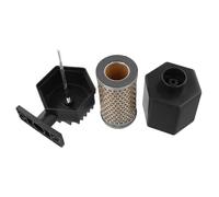 Getdoublerich Filtre compresseur d'air avec silencieux pour 2090 Hexagonal Twin-Cylindre, Réduction du bruit, Boîtier en métal plastique, noir