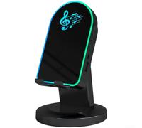 Getdoublerich Haut-parleur intelligent sans fil avec support rotatif et lumières LED pour la maison, fonction de connexion automatique, système audio de bureau, blanc, petite empreinte (noir)