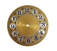 Getdoublerich Horloge murale vintage en aluminium 180 mm avec chiffres arabes pour projets de réparation et de mise à niveau d'horloge à quartz Doré