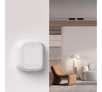 Getdoublerich Interrupteur de scène sans fil pour tuya pour zigbee, 2 interrupteurs pour télécommande intelligente avec clic/double-clic/pression longue, bouton mural alimenté par piles pour domotique