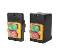 Getdoublerich KAO-5H Interrupteur à bouton-poussoir 220 V/380 V 10 A avec couvercle de protection pour perceuse d'établi et machines industrielles
