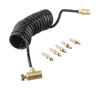 Getdoublerich Kit adaptateur de gaz vert avec tuyau de 0,5 m, kit de recharge en laiton compatible avec KC02/KWA/P226/G19, 5 adaptateurs pour engrenage