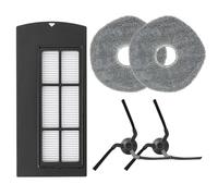 Getdoublerich Kit brosse latérale, filtre et serpillère pour aspirateur robot Eufy Clean X9 Pro, pièces de rechange avec 2 brosses latérales, filtre, 2 tampons