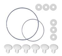 Getdoublerich Kit de courroie de rechange pour nettoyeur de piscine BlackMax 360 & 380 - Comprend des courroies en polyuréthane petites et grandes et 6 vis de roue en plastique, modèle 9-100-1017