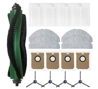Getdoublerich Kit de pièces de rechange pour aspirateur robot Conga 8490 Ultimate Ultra Power, comprend une brosse principale, des brosses latérales, des filtres, des serpillères et des sacs à