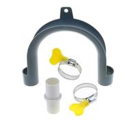 Getdoublerich Kit d'extension de tuyau de vidange pour machine à laver avec support en plastique en forme de U, raccord en PVC et 2 colliers de serrage en acier inoxydable, support de 25 mm, raccord