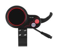 Getdoublerich LH 100 Compteur de vitesse LCD 6 broches Odomètre avec port USB pour scooter électrique Mercane MX60, unité d'affichage ABS noir 12,6 x 11,1 x 5 cm