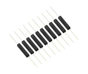 Getdoublerich Lot de 10 capteurs de commutation à anches encapsulés en plastique, interrupteur inductif magnétique 3 x 13 mm, 100 V 0,5 A, contact normalement ouvert pour projets de montage sur