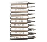 Getdoublerich Lot de 10 embouts de tournevis à tige de 4 mm, longueur de 28 mm en acier au chrome vanadium, PH PZ SL pour Torx Star pour perceuse électrique outils électriques