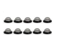 Getdoublerich Lot de 10 rondelles de tuyau de douche de jardin avec maille filtrante en acier inoxydable 302, anneaux d'étanchéité en caoutchouc de silicone pour machine à laver, noir (1,27 cm et 1,9