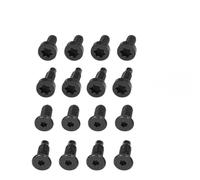 Getdoublerich Lot de 16 vis de sécurité pour sonnette Ring Doorbell, vis de rechange T5/T16 courtes et longues, en acier au carbone noir, kit de montage pour sonnette vidéo Ring 2 Pro
