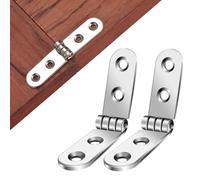 Getdoublerich Lot de 2 charnières pliables à 180 degrés pour armoire de machine à coudre, charnière à rabat en fer, 76 x 15 x 2 mm, antirouille et silencieuse, avec bords lisses sans bavure, finition
