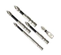 Getdoublerich Lot de 3, 4 ou 5 embouts de tournevis cruciformes PH2 HRC62 en alliage d'acier résistant à l'usure et antidérapant pour visseuses électriques perceuses manuelles