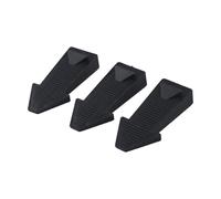 Getdoublerich Lot de 3 butées de porte réglables en caoutchouc antidérapant - 9,5 x 4,5 x 1,5 cm - Pour tous types de sols et portes - Pour salle de bain/balcon - Sans perçage - Hauteur d'empilage