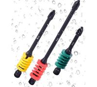 Getdoublerich Lot de 3 tournevis à ressort arc-en-ciel, prise antidérapante pour perceuse électrique et utilisation manuelle, embouts métalliques pour le travail du bois, réparation d'appareils