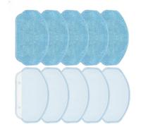 Getdoublerich Lot de 4/10 chiffons en microfibre compatibles avec aspirateur robot CECOTEC pour conga 999 X-Treme, réutilisables et lavables, 177 x 109 mm