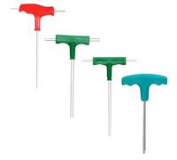 Getdoublerich Lot de 4 clés hexagonales en forme de T avec poignée en plastique pour assemblage de meubles, entretien de voiture, réparation mécanique, tailles T3-T4-T25