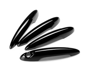 Getdoublerich Lot de 4 enjoliveurs de poignée de porte noirs brillants compatibles avec Mini R60 Countryman pour Cooper S 2011-2016, ensemble de style extérieur