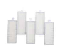 Getdoublerich Lot de 5 filtres de rechange pour aspirateur robot EZVIZ RE4/RE4 Plus/RE5/RE5 Plus, pièces en papier filtrant haute efficacité, blanc