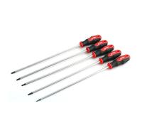 Getdoublerich Lot de 5 tournevis Torx extra longs 400 mm en acier au chrome vanadium avec poignée ergonomique, T15-T30 pour outils de réparation à domicile