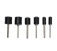 Getdoublerich Lot de 6 mandrins en caoutchouc pour outils rotatifs, supports de tambour de ponçage à tige de 2,35 mm et 3 mm, kit de polissage antidérapant pour façonnage de bois et fibre de verre