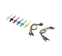 Getdoublerich Lot de 6 pinces à ressort avec 12 mines en silicone, crochets IC pour multimètre SMD, analyseur logique, prise en main sûre pour réparation de téléphone