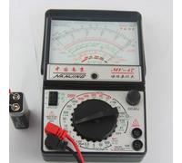 Getdoublerich MF-47 Multimètre analogique, voltmètre AC DC, ampèremètre, ohmmètre, testeur de batterie avec bouton de fonctionnement pour usine, école, laboratoire, entretien à domicile, noir