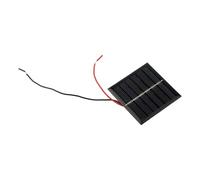 Getdoublerich Mini panneau solaire 0,4 W 2-3 V, 60 x 60 mm, module PV polycristallin avec fils pour éclairage de jardin, projets de bricolage, noir